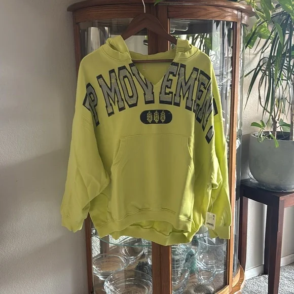 Free People Movement Best Of Logo Hoodie - Sour Citrus Combo - Picture 7 of 9